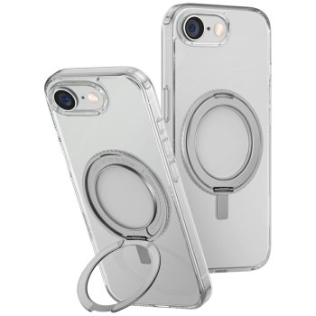 Uniq Swivix 360 Rotating Kickstand vāciņš Apple iPhone 16e Caurspīdīgs