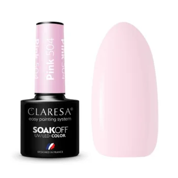 Claresa Pink 504 Hibrīda nagu laka, 5g