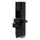 Hairdressing Workstation Gabbiano Totem, Black with Gold Accents