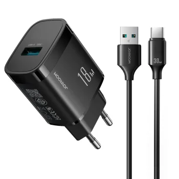 USB sienas lādētājs Joyroom JR-TF4 18W un USB-C kabelis