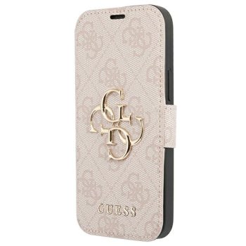 Чехол-книжка Guess 4G Big Metal Logo для iPhone 13 Pro Max, розовый
