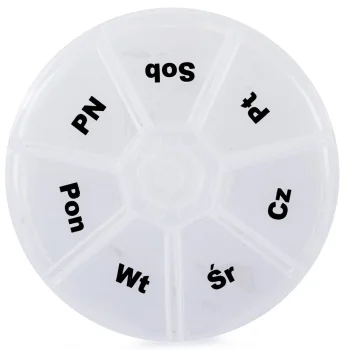 Zāļu kastīte organizators 7 dienām, 8.5 cm