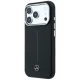 Mercedes Leather Semi Wrap Iconic Line MagSafe vāciņš iPhone 17 Pro Black