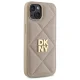 Dkny iPhone 14 vāciņš Quilted Stack Logo, bēšs