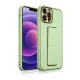 Telefona vāciņš iPhone 13 Pro ar salokāmu statīvu, zaļš