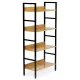 Industrial Wood and Metal Shelving Unit, Loft Style Bookcase ModernHome