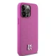 Чехол DKNY для iPhone 15 Pro Max Leather Monogram Pattern MagSafe, розовый