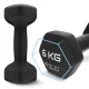 Čuguna hanteles 4FIZJO Classic 2 x 6 kg, melnas