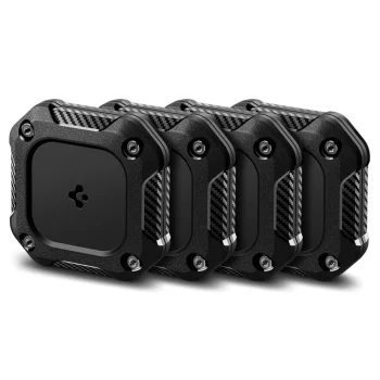 Чехол для Apple AirTag 1/2 Spigen Tough Armor, 4 шт., черный