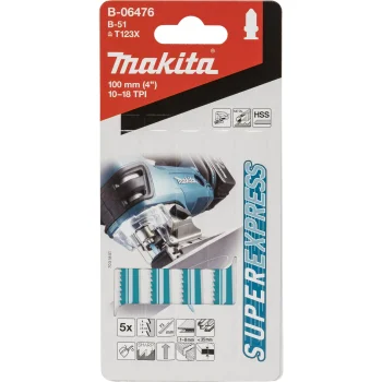 Пилки для лобзика по металлу Makita B-06476 B-51, 100 мм, 5 шт.