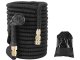 Expandable Garden Hose Set with Spray Gun and Hook, 15-45m, Black