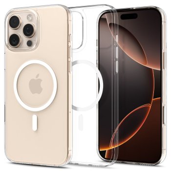 Spigen Thin Fit MagSafe vāciņš iPhone 16 Pro Max – caurspīdīgs un balts | Phone Case Cover