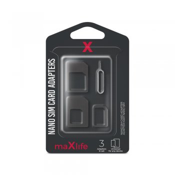 Maxlife Nano Micro SIM Card Changing Adapters | SIM Kartes Maināmie Adapteri Pārveidotāji