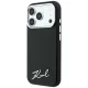 Чехол Karl Lagerfeld Saffiano Small Script Metal для iPhone 17/18 Pro Max, черный