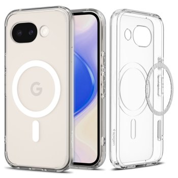 Google Pixel 10a Spigen Ultra Hybrid Mag Magsafe Case Cover, Clear and White | Telefona Vāciņš Maciņš Maks Apvalks...
