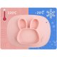 Ricokids Rabbit Silicone Suction Plate for Toddlers with Lid