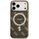 Чехол Guess IML 4G Background MagSafe для iPhone 17 Pro - Коричневый