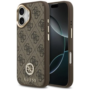 Guess iPhone 17 vāciņš 4G Strass Logo MagSafe, brūns