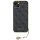 Guess для iPhone 15 Plus чехол 4G Charms Collection, серый