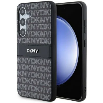 DKNY Samsung Galaxy S24 vāciņš Mono Stripe & Metal Logo, melns