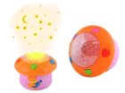 Nakts Lampa ar Mūziku Projektors Zvaigžņu Debesis, Rozā | Starlight Lamp Projector Night Star Light Bedside Creative Rotating Music Box Ball
