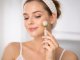 Jade Face Massager Set 3-in-1 Roller and Gua Sha Stone, White