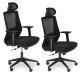 Ergonomisks biroja krēsls ModernHome ar regulējamu augstumu, melns