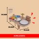 Kruzzel 26903 Wooden Musical Activity Table for Toddlers with Instruments
