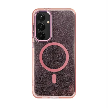 Чехол Wozinsky Glitter Case MagSafe для Samsung Galaxy S24 FE, розовый