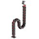 NanoRS RS125 Desk Cable Organizer Spine, 1345mm, Black/Red