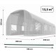 Plonos 4975-B Garden Polytunnel Greenhouse 3 x 4.5 m (13.5 m²), White