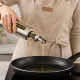 Стеклянный дозатор для масла и уксуса с мерной шкалой и стальным...