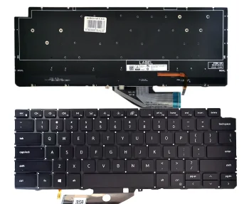 Dell XPS 13 (7390, 9730, 9780) tastatūra, melna