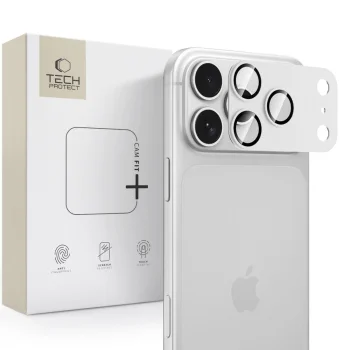 Kameras aizsargstikls Tech-Protect Camfull Fit+, Apple iPhone 18 Pro, sudraba