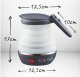 Adler Ad 1279 Silikona Saliekamais Ceļojumu Tējkanna + Vāks, 0,6L | Silicone Folding Travel Kettle