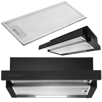 Teleskopiskais tvaika nosūcējs Berdsen BT-230 59 cm, melns matēts