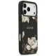 Guess Grained Flowers Classic Logo MagSafe vāciņš iPhone 17 Pro Max – melns | Phone Case Cover