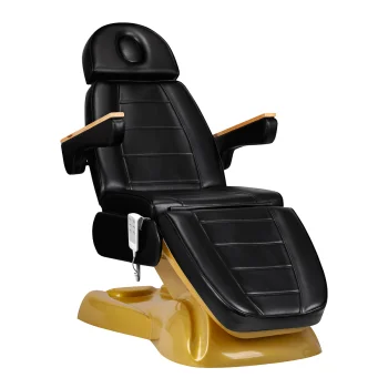 Elektriskais Kosmētiskais Krēsls Sillon Lux 273B 3 Motori Zelta Melns | Electric Cosmetic Chair Motors Gold Black