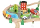 Bērnu Spēļu Rotaļu Koka Dzelzceļš Vilciena Sliežu Trase ar Vilcieniem, 88 elementi | Kid\'s Wooden Railway Train...