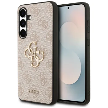 Guess PU Leather 4G Metal Logo vāciņš Samsung Galaxy S25 FE rozā