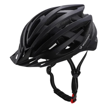 Велосипедный шлем Wozinsky MTB с козырьком и USB-фонарем Размер M - Черный