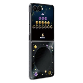 Samsung Flipsuit vāciņš Samsung Galaxy Z Flip 8 ar LED karti, melns