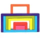 Bakalu Wooden Blocks Rainbow KZ0975 Logic & Skill Game