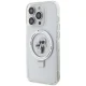 Karl Lagerfeld iPhone 13 Pro Max vāciņš Ring Stand Karl & Choupette MagSafe, balts