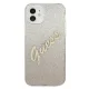 Guess iPhone 12 mini vāciņš Glitter Gradient Script, zelta