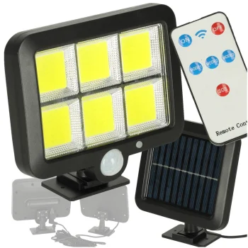 Solārā lampa ar kustības un krēslas sensoru, 120 LED, 20W