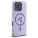 Чехол Karl Lagerfeld Silicone Karl&Choupette Heads Ring MagSafe для iPhone 16 Pro, Фиолетовый