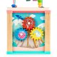 Деревянный развивающий куб ECOTOYS Dino с лабиринтом и сортером