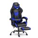 Ergonomic Gaming Chair Sofotel Cerber with Footrest, Black - Blue
