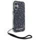 Чехол Karl Lagerfeld для iPhone 16 Zebra With Cord, фиолетовый